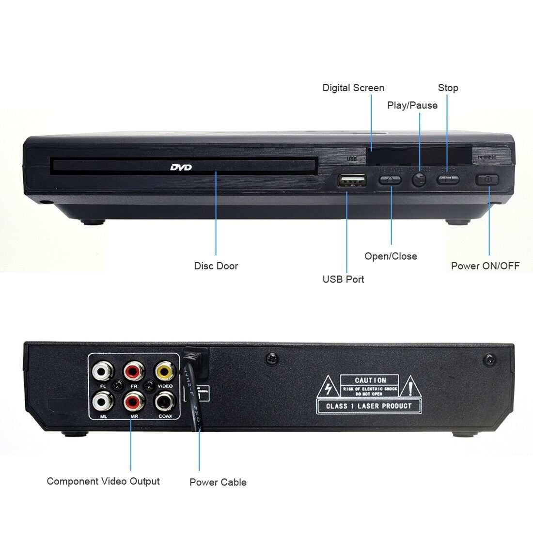 Ready Stock Dvd Home Dvd Player Evd Player Children's Vcd Player High-Definition Mini Cd Player
