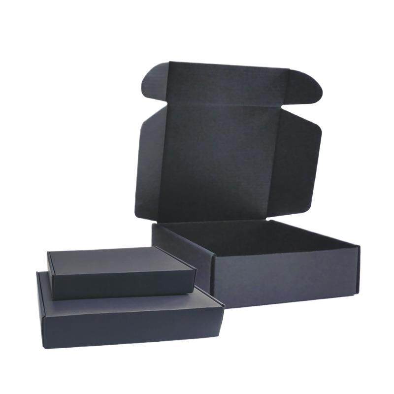 Small Batch Double-Sided Black Three-Layer Corrugated Airplane Box for Jewelry, Bead Chains, Underwear, and Accessories Cross-Border E-Commerce Packaging Box