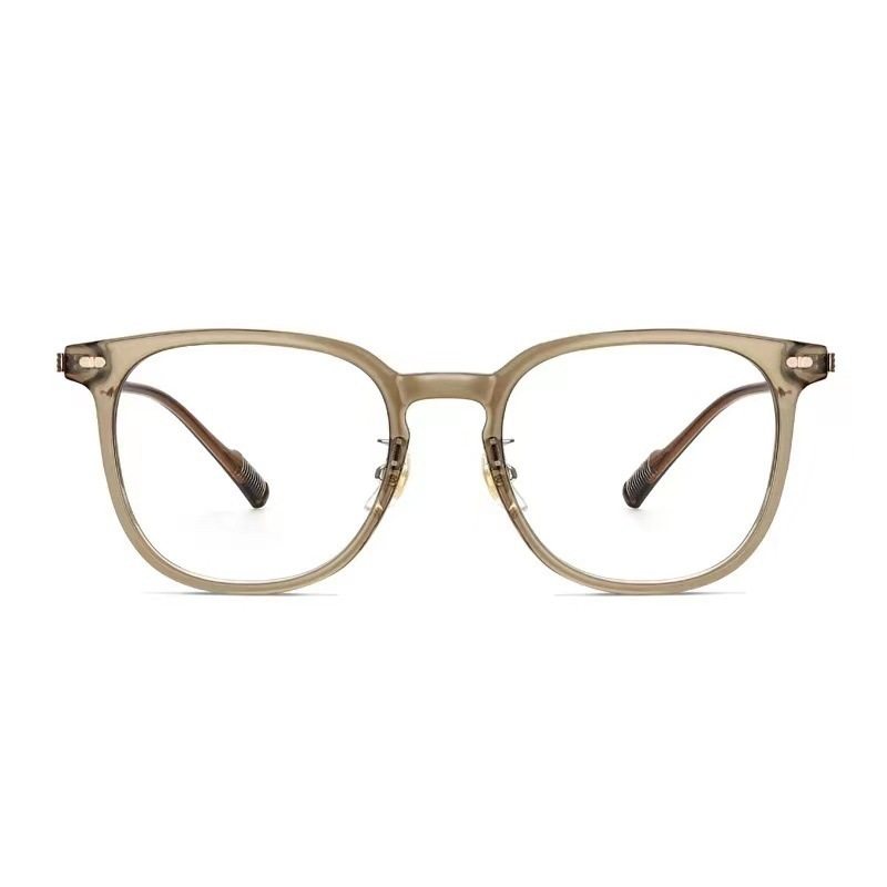Cold tea color glasses frame for women with myopia ultra-light TR anti-blue light flat mirror for men without makeup artifact large frame for small face