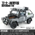 1:24 gold cube land rover defender off-road edition-grey