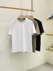 [Bc Edition] Fake Two-Piece! Cotton and Linen Blend, Comfortable and Casual Summer Old Money Style Solid Color Short-Sleeve T-Shirt for Men