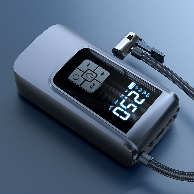 Cross-Border Portable Car Air Pump Intelligent Digital Display Air Pump Bicycle Tire Basketball Electric Air Pump Barrel