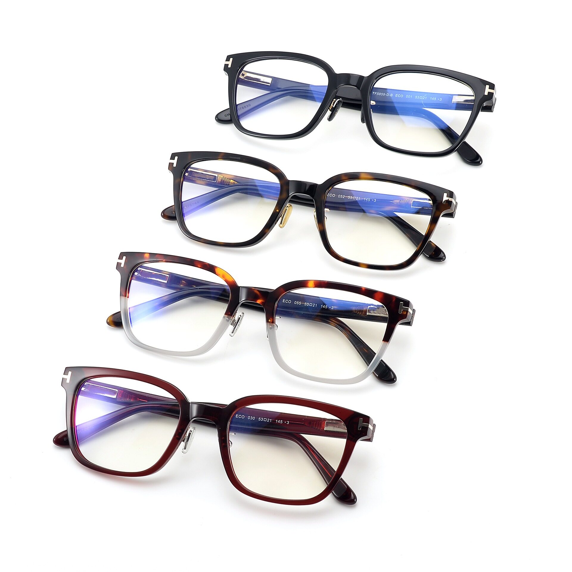 New Tem Ford Tem Ford myopia frame big face square slim casual optical mirror TF5859