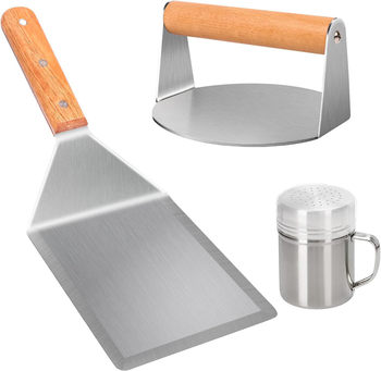 Amazon hot sale barbecue tools crushing hamburger suit, stainless steel Hamburger press barbecue shovel