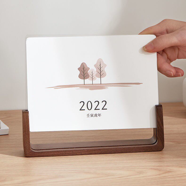 Spot Black Walnut Photo Frame Solid Wood Photo Frame Calendar Table Beech U-Shaped Base Wooden U-Shaped Photo Frame