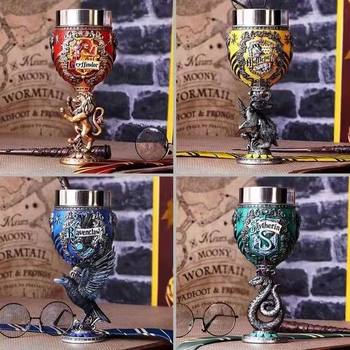 Harry Potter Peripheral Mug Hogwarts Castle Ornaments Creative Pen Holder Stainless Steel Beer Mug Birthday Gift