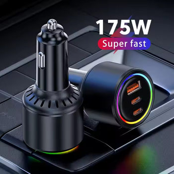 New Acc175W 100W Notebook Car Charger Super Fast Charging High Power Equipment Universal Car Charger