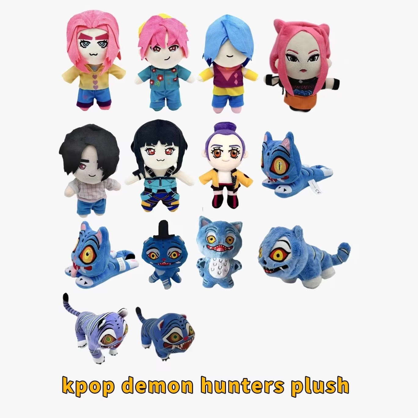 新品kpop demon hunters plush K-POP猎魔女团老虎毛绒玩偶公仔
