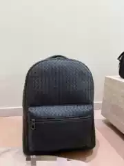 Woven Leather Backpack for Men, Large Capacity Commuter Backpack, Fashionable Casual Computer Bag, Trendy and Versatile Style