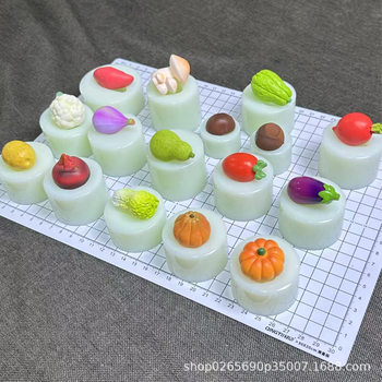 Mini Vegetable Sweet Potato Onion Potato Pumpkin Chestnut Silicone Mold Kneading Fun Resin Small Nose Handmade Mold