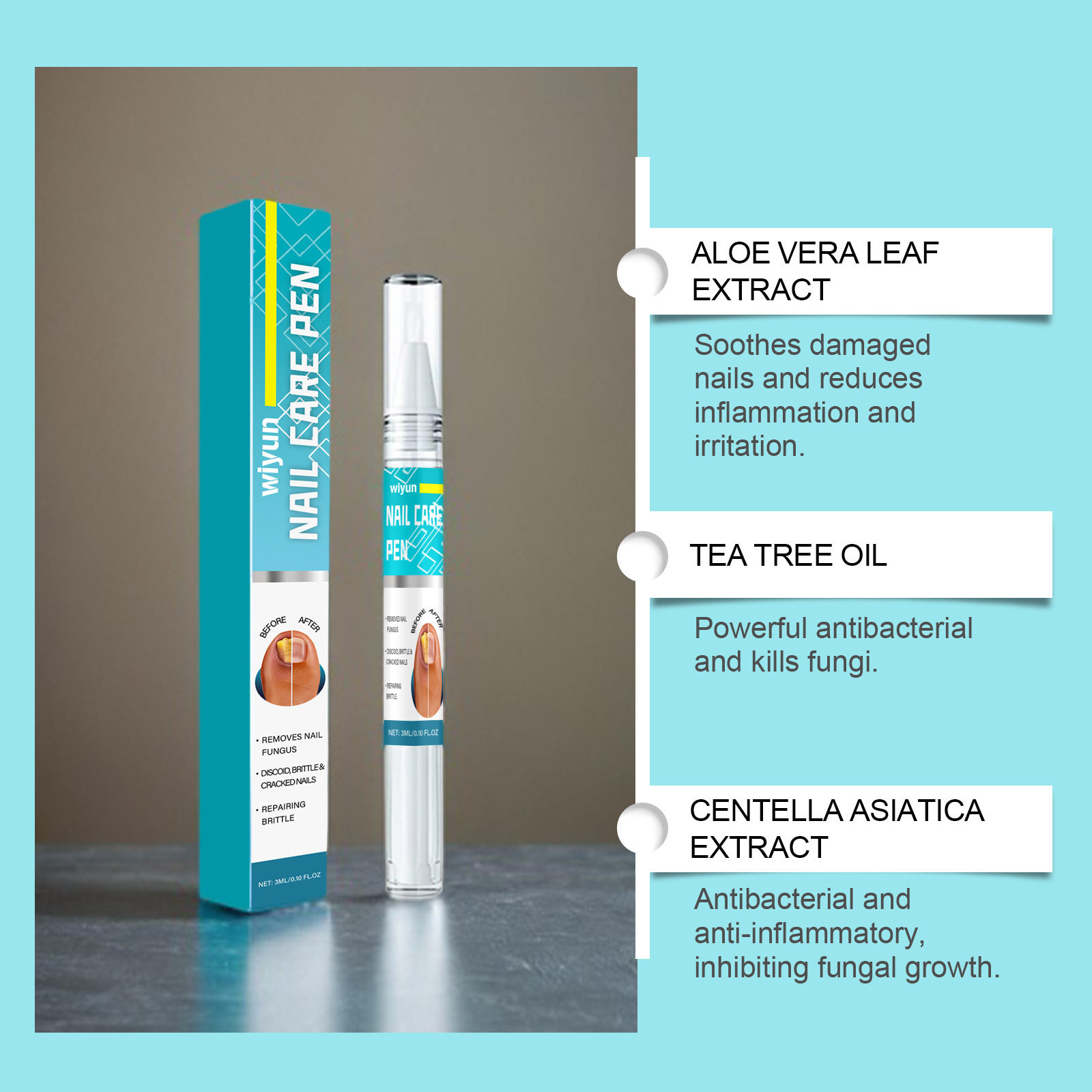 WIYUN  指甲护理笔 足部手部滋润呵护甲面守护指尖美丽护理笔