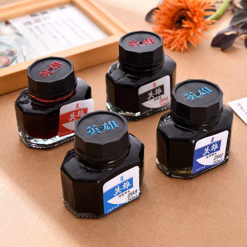 Hero Pen Ink Pen Black Red Blue Black Ink Non-Carbon Non-Blocking Pen Moran Pure Black Pen Water