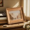 Casual Retro Photo Frame Table Square Picture Frame 6 Inches 8inch 10inch Photo Frame Wall Hanging Photo Frame Puzzle Oil Painting Frame