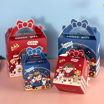 Children's Cartoon Candy Box Gift Packaging Box Portable Birthday One Year Old Children's Day Baby Full Moon Gift Box Empty Box