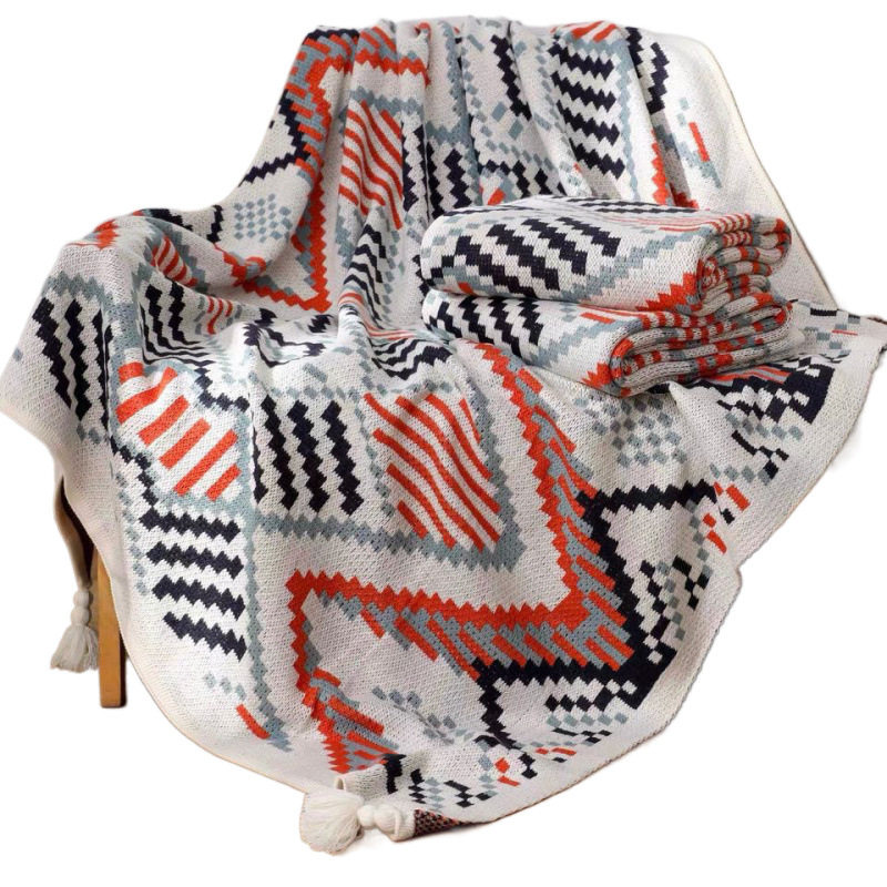Navajo Sunlight Blanket Thickened Knitted Bohemian Office Nap Air Conditioning Blanket Sofa Blanket Baby Blanket