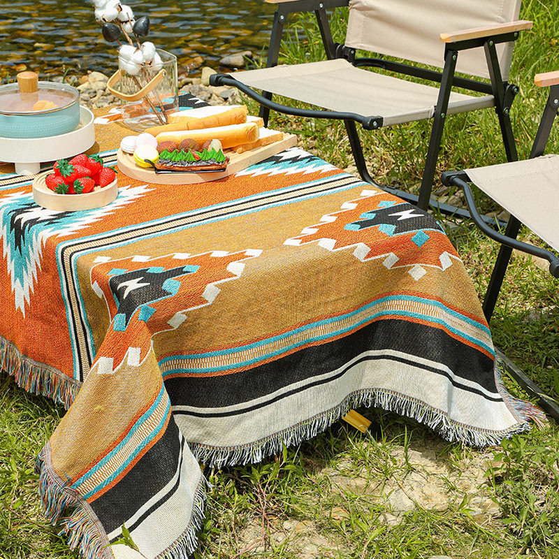 Indian Sofa Blanket Ins Camping Bohemian Camping Style Thread Blanket Rv Outdoor Blanket Egg Roll Table Tablecloth Blanket