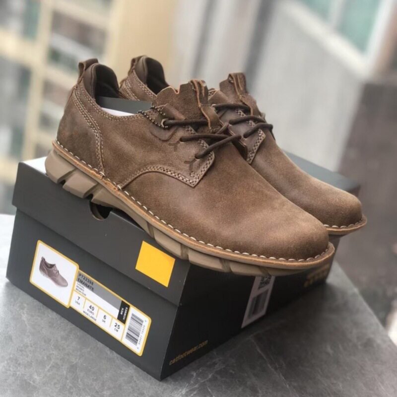 Carter Men's Low-Top Spring and Autumn New Breathable Trendy British Work Shoes Genuine Leather Casual Shoes