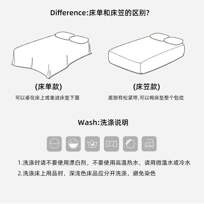 Small fresh double-layer yarn four-piece bedding wash cotton bed sheet quilt cover mother and infant grade bed hat dormitory three-piece set