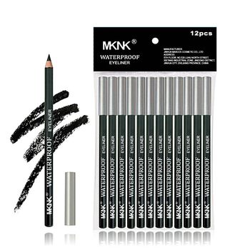 MKNK anti-blooming eyebrow pencil eyeliner sweat-proof wooden pen core easy to color eyebrow pencil eyeliner dual-purpose eyeliner glue pen