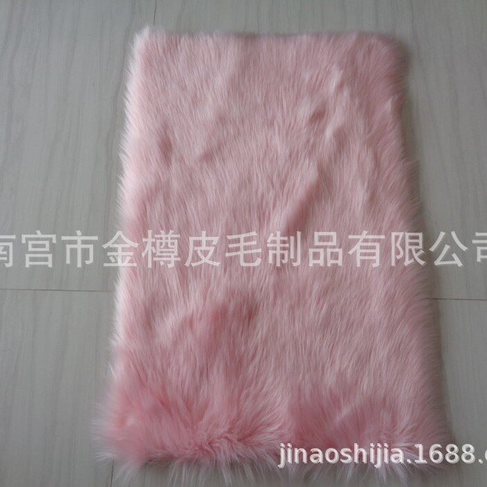 Manufacturer Supplies Plush Imitation Wool Square Floor Mats Solid Color Sofa Bay Window Living Room Bedroom Home Carpet Floor Mats