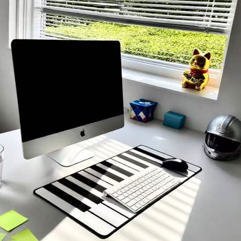 Piano Key Mouse Pad Large Size Essential for Music Lovers Office Gaming Anti-Slip Mouse Pad Creative Desktop