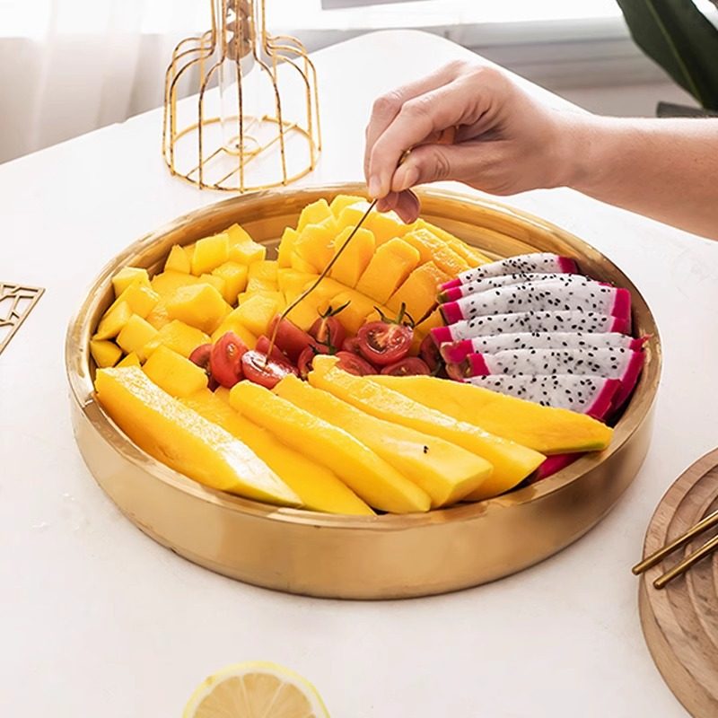 Thick stainless steel sashimi ice plate salmon plate special for fish raw Ice Butterfly sushi plate seafood plate round fruit plate