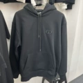 Black hooded embroidered cd