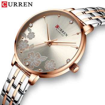 CURREN 9068 steel belt new small dial small women's personalized watch calendar sports watch