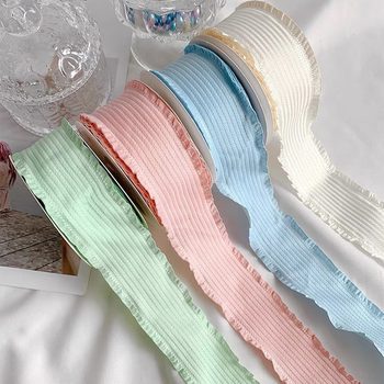 Special offer classic lace ribbon bow jewelry clothing wavy edge ribbon fungus skirt flounced vertical stripes