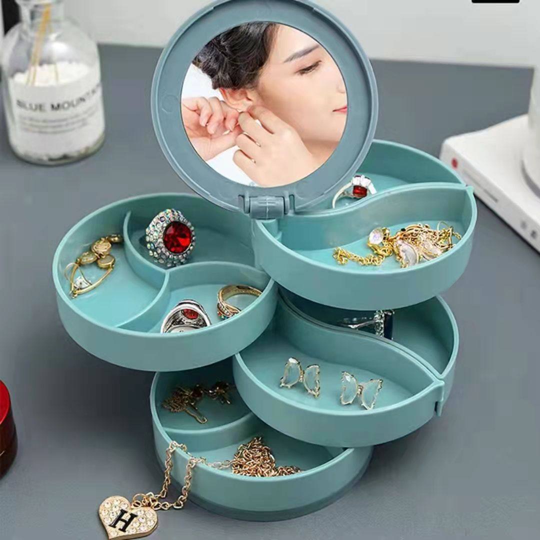 Rotating Jewelry Box Multi-layer Jewelry Earrings Earrings Earrings Storage Box Multi-layer Combinations Jewelry Box Rotating Multi-layer
