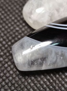 巴西天然冰晶玛瑙一线师天眼天珠项链吊坠diy手工配饰