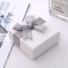 Transparent PE film jewelry box anti-oxidation necklace box bracelet box ring box earring box gray bow packaging box