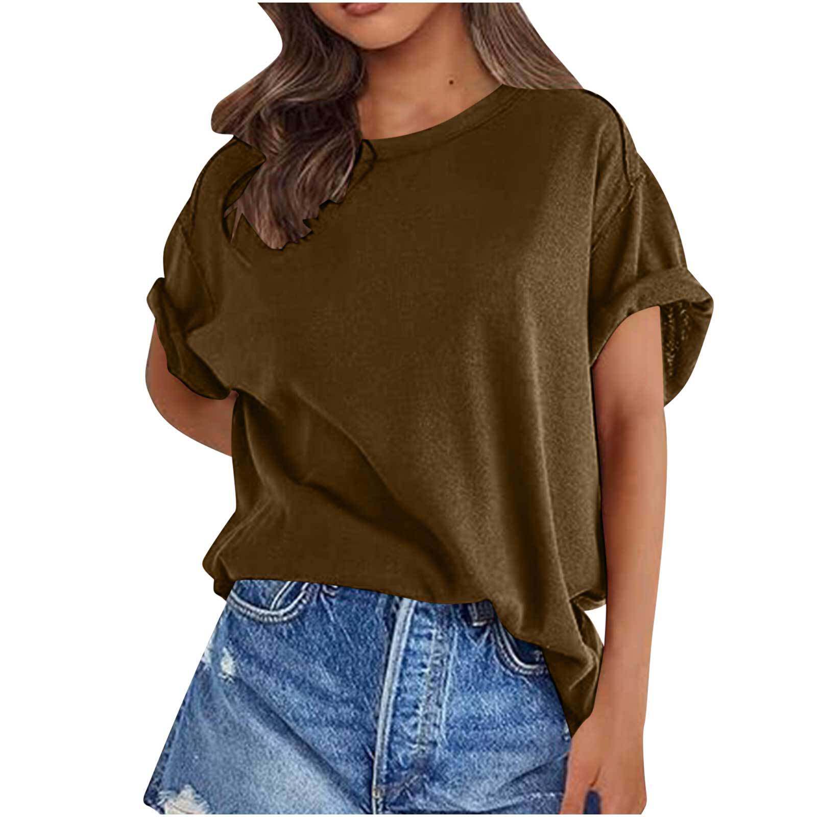 Mens Casual Short Sleeve T Shirt Solid Color Round Neck Loose Fit Plus Size Summer Activewear Wholesale Available
