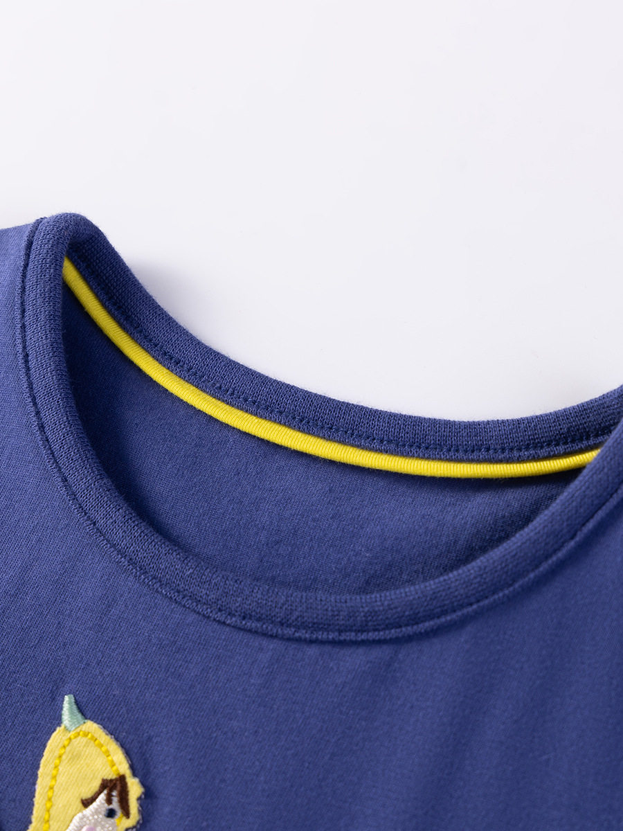 Girls' Summer Short-Sleeve Cotton Dress, Factory Wholesale