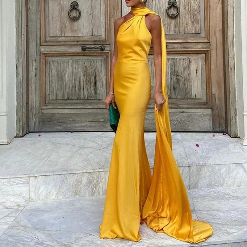 Elegant Off Shoulder Dress Solid Color Fashionable Spring Collection Perfect for Parties and Events Wholesale