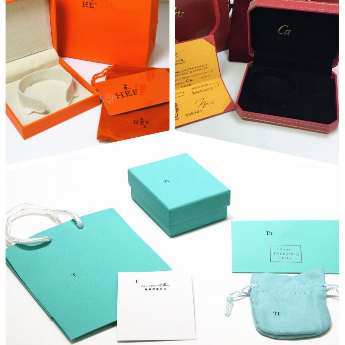 tT Jiadijia Light Green Jewelry Jewelry Necklace Ring Bracelet Packaging Box Cloth Bag Gift Bag Original Packaging Box