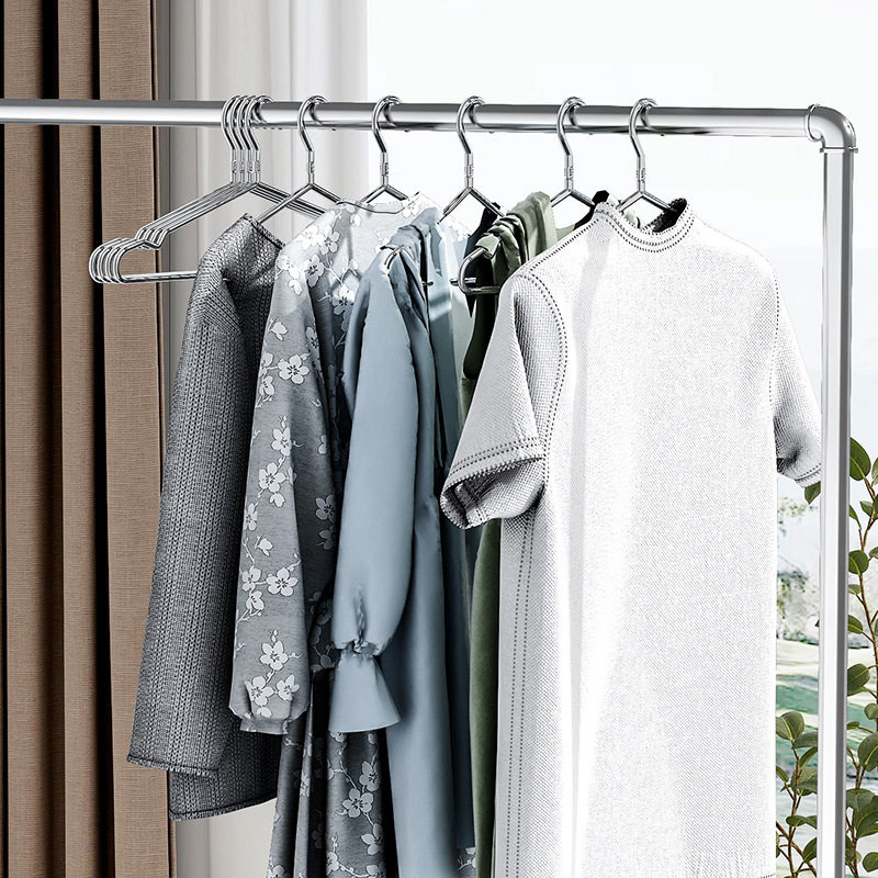 304 Stainless Steel Clothes Hanger Extra Thick Solid Clothes Hanger Cool Clothes Support Non-Slip Support Clothes Hanging Clothes Hook
