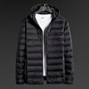 New Light Down Jacket Men's Hooded Collar Short plus size Middle-aged Jacket Light Thin Jacket for Men