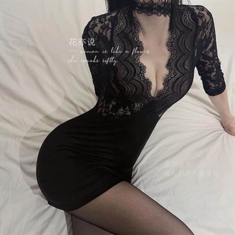 Delicate Mountain Hip Skirt Nightclub Suit Lace Slim Dress Female Secretary Uniform Sexy Pajamas Slim Fit Style