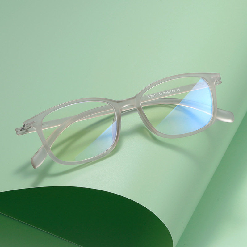 New anti-blue light eye protection flat lens TR90 retro glasses frame finished myopia glasses men's glasses frame