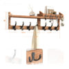 Wall Rack Combination Wall-Mounted Entrance Door Key Coat Rack Retro Wall Decoration Solid Wood Suspension Rack