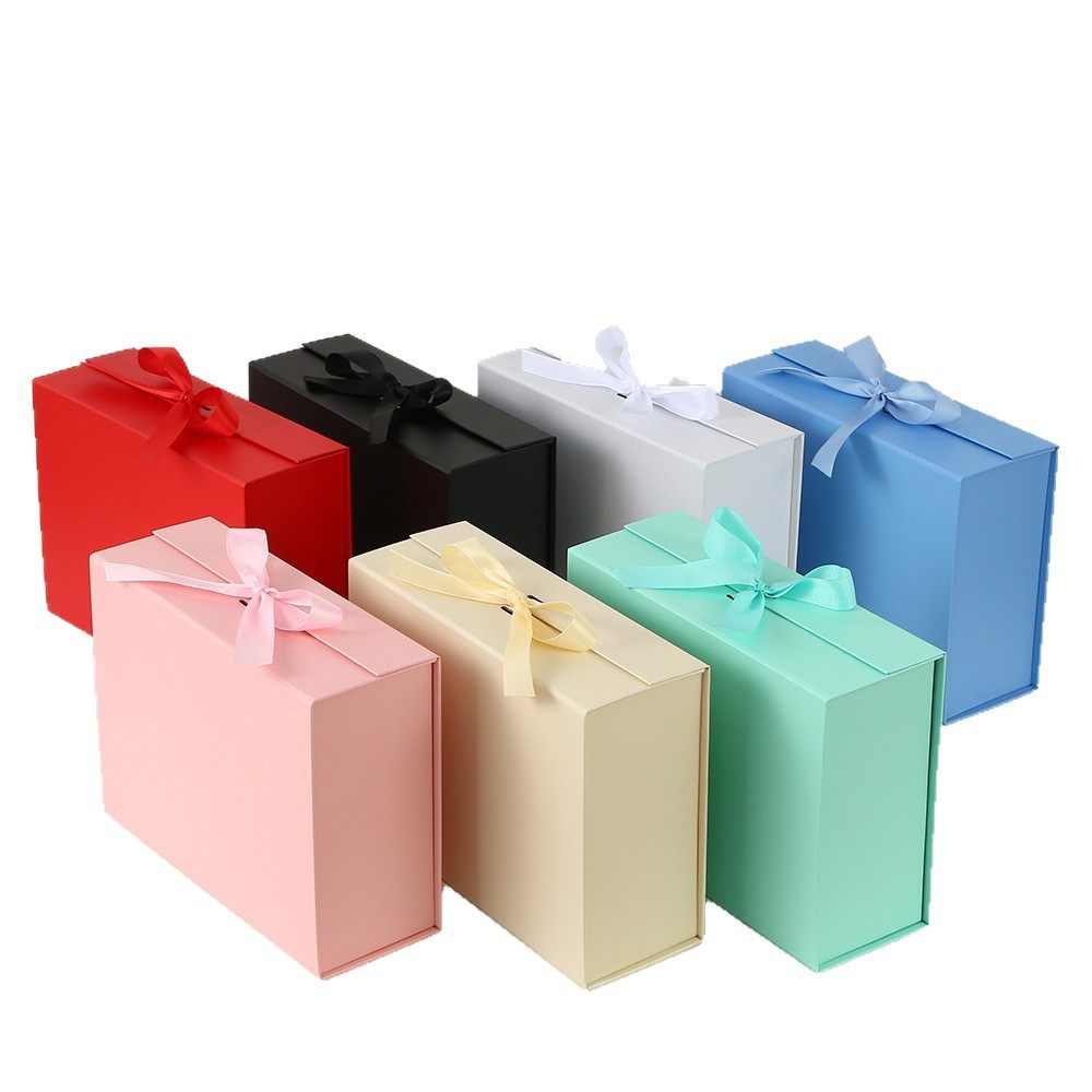 Cross-Border Supply of One-Piece Folding Box, Simple Holiday Gift Box, Cardboard Flip-Top Packaging Box, Storage Box