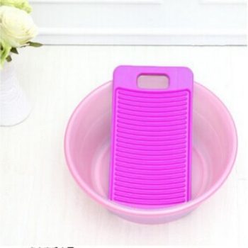 T creative candy color thickened plastic washboard non-slip laundry board laundry helper mini laundry board