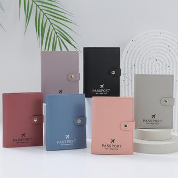 2024 New Passapor Bag Certificate Bag Card Bag Multifunctional Simple Fashion Solid Color Large Capacity Company Gift