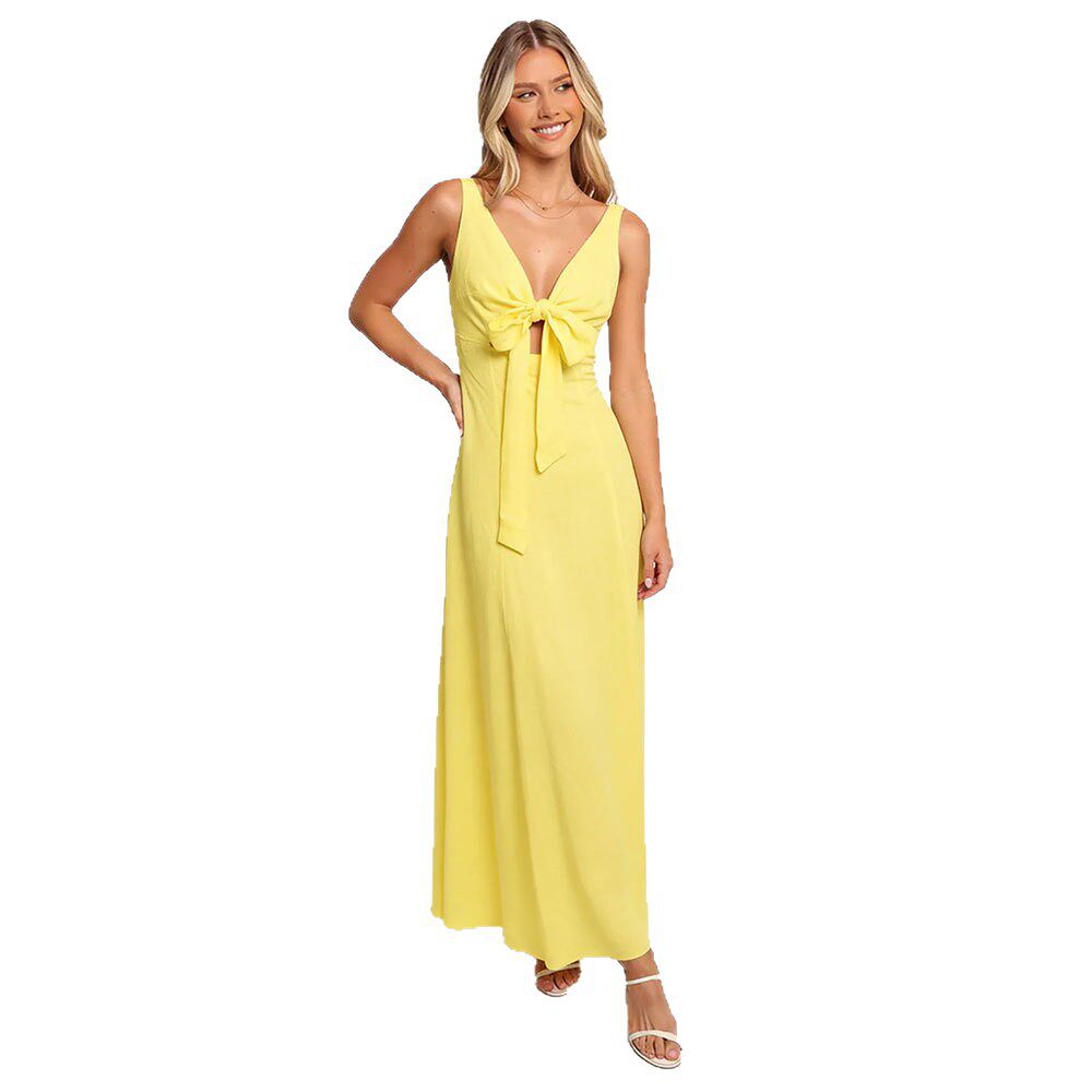 Womens Backless Maxi Dress Deep V Neck Adjustable Straps Beach Vacation Style Perfect for Birthdays Wholesale