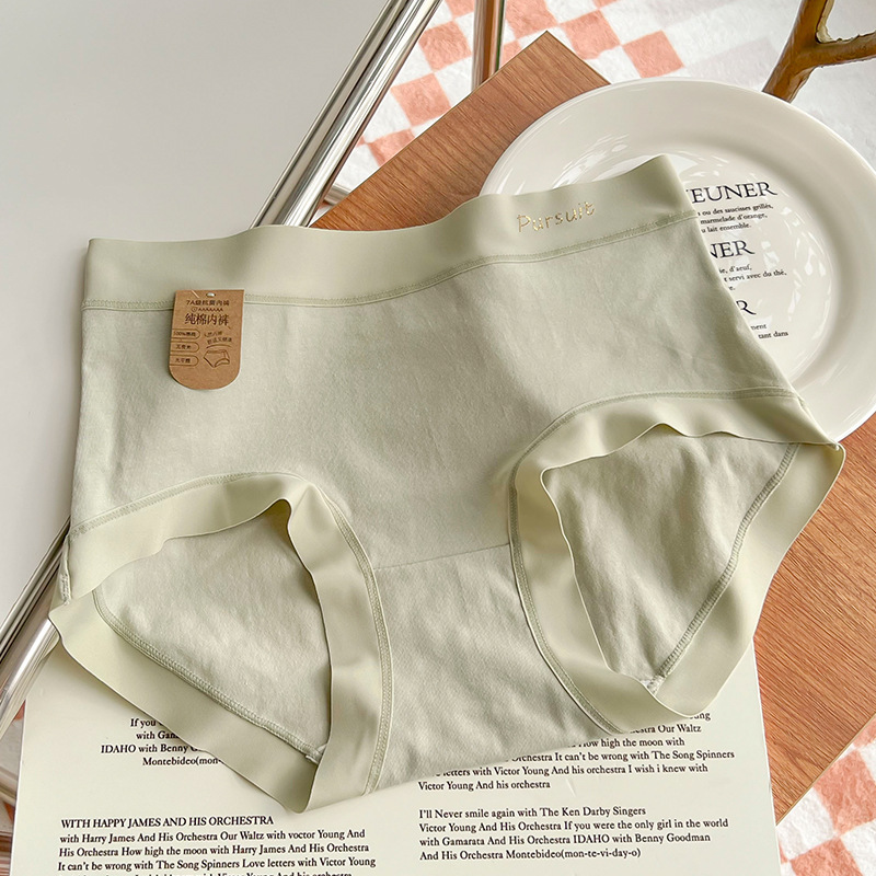 60支新疆棉7A抗菌女士纯棉内裤a类婴儿纯棉底裆中腰简约女士内裤