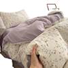 Amother and Baby Knitted Double-Layer Yarn Ins Style Four-Piece Set Simple Floral Quilt Cover Soft Bed Sheetss Student Dormitory Three-Piece Set
