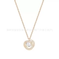 Water drop solitaire rose gold necklace