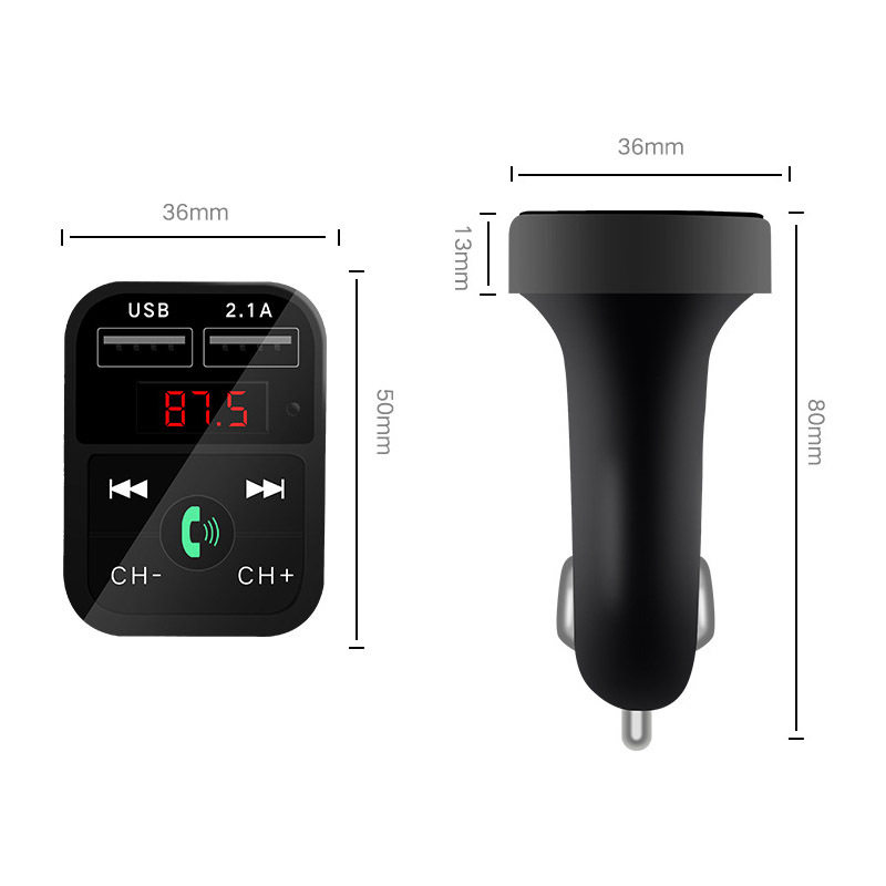 Cross-Border B2 Car Mp3 Bluetooth Player Bluetooth Hands-Free Calling Fm Card USB Car Charger Car Mp3