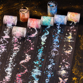 Butterfly Shadow Hazy Shell Light Landscaping Tape Butterfly Bubble Streamer Handbag Collage Background Decoration DIY Sticker